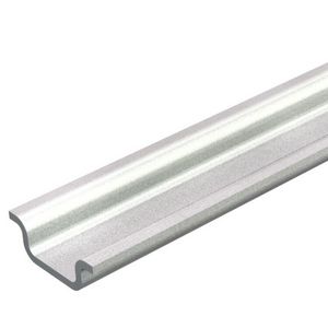 Lengte a 2m. DIN-rail gesloten 15x5 staal verzinkt transparent