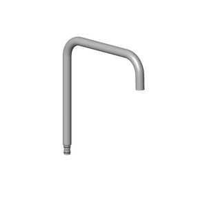 Uitloop hoekig 235mm, 7l/min. Dark Platinum gebors.