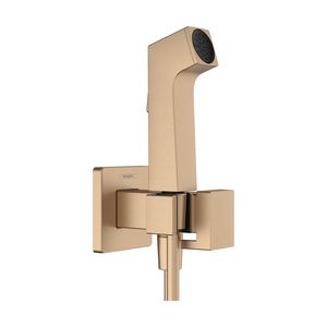 Bidet handdouche 1 straalsoort gemengd water+douchehouder+slang 125cm brushed bronze 29233140