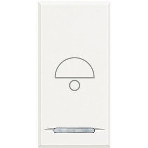 Wipschakelaar Bel symbool 1f 1 module Axolute White VVE=10