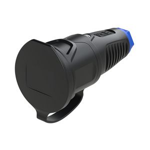 Koppelcontactstop randaarde er afdekkap Taurus2 zwa/bla rubber VVE=20