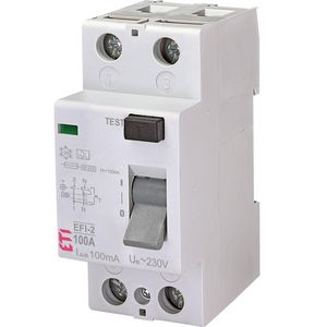 Aardlekschakelaar EFI-2 100A 100mA 2-polig 2062532