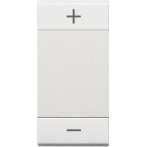 Wipschakelaar wit plus/min 1 module Livinglight VVE=10