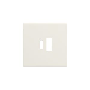 Afwerkingsset voor dubbele smart USB-A- en USB-C-lader cotton white textured