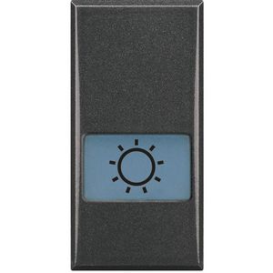 Toets lamp symbool verlicht 1 module Axolute Antraciet