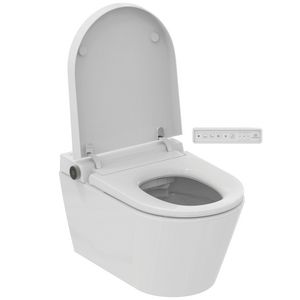 Wandcloset / douchecloset combipack I.LIFE E 610mm glans wit netstroom rimless incl. softclose zitting
