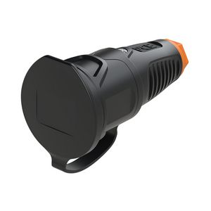 Koppelcontactstop randaarde er afdekkap Taurus2 zwa/ora rubber VVE=20