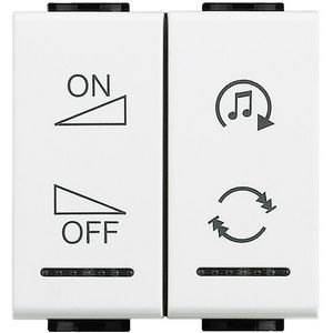Wipschakelaar wit ON/OFF 1 module Livinglight VVE=10