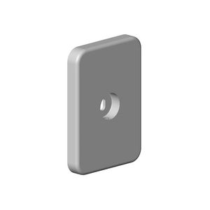 Rozet 55x78x8mm Dark Platinum gebors.