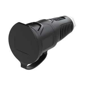 Koppelcontactstop randaarde er afdekkap Taurus2 zwa/wit rubber VVE=20