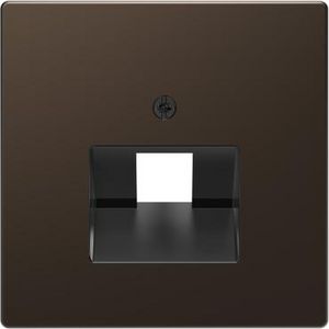 Centraalplaat RJ45 enkelvoudig Mocca metallic SysD