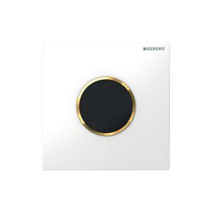 Urinoirsturing Type10 ROUND infrarood batterijvoeding voeding plaat: wit designring: verguld