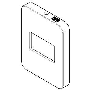 Rozet 78x60x9mm Dark Platinum gebors.