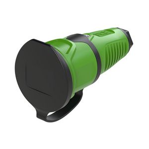 Koppelcontactstop randaarde er afdekkap Taurus2 gro/zwa rubber VVE=20