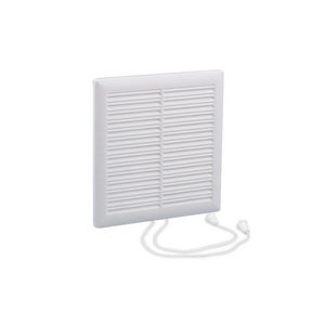 Afsluitbaar ventilatierooster 160x160mm wit
