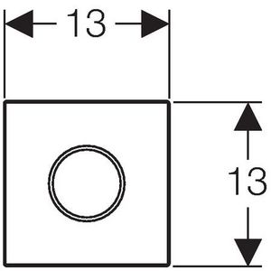 Urinoirsturing 230V type 10 ROUND zwart/chroom
