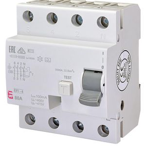 Aardlekschakelaar EFI-4 80A 100mA 4-polig 2063545