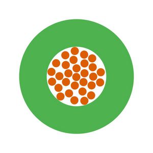 Rol a 100m. Montagesnoer H07V2-K 1x2,5 groen