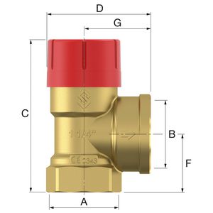 Veiligheidsventiel Prescor 1.1/4"bn. 4bar