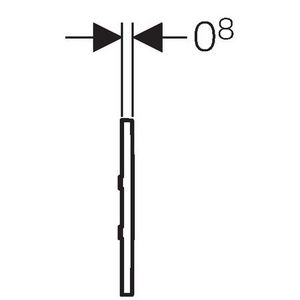 Urinoirsturing 230V type 20 SQUARE (voorheen type 30) geborsteld chroom