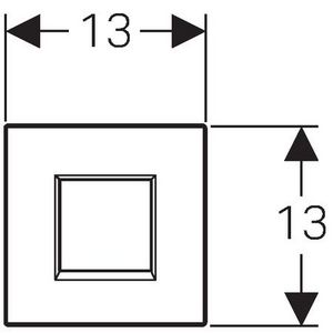 Urinoirsturing batterijvoeding type 20 SQUARE (voorheen type 30) zwart
