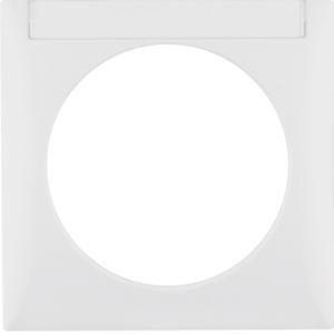 Afdekraam 1-v met tekstveld berker Integro flow polar wit glans