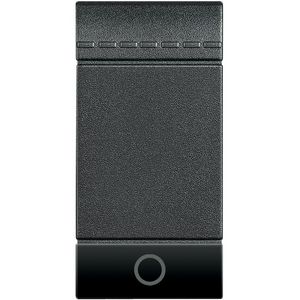 Wipschakelaarmet verl.symbool 1 module antraciet Livinglight