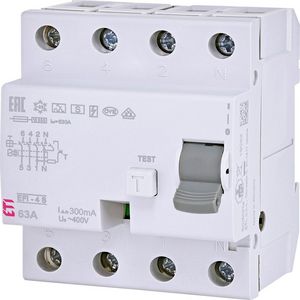 Aardlekschakelaar selectieve bescherming EFI-4 63A 300mA 4-polig 2064754