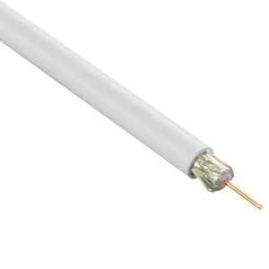 Haspel a 500m. Coaxiaalkabel 75ohm HF-dicht FRNC wit Eca