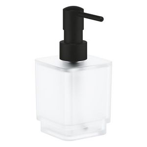 Selection Cube zeepdispenser glas/metaal 300ml. Phantom Black (mat zwart) (prof)