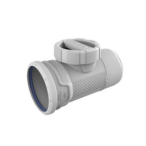 Ontstoppingsstuk PP AS+ geluidsarm lichtgrijs 125mm mof x spie