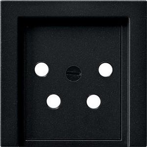 Afdekking KPN-aansluitdoos 4-p System 55 zwart m