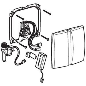 Basic urinior-stuursysteem infrarood mat chroom batterijvoeding