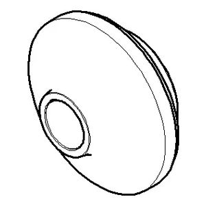 Rozet 38x19mm Champagne (22kt Goud)