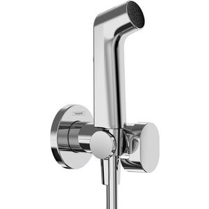 Bidet handdouche 1 straalsoort gemengd water+douchehouder+slang 125cm chroom 29232000