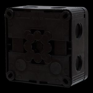 Kunststof kabeldoos 95x95mm zwart, met 3 x wartel ESKV 20 plus (407/3ZWART)