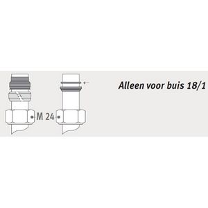 Klemkoppeling Fe/Cu M24X15/1 (set 2st.)