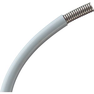 Rol a 100m. Beschermslang RVS siliconen 4,5x6,5mm IP68 grijs