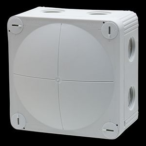 Kunststof kabeldoos 95x95mm grijs, met 3x wartel ESKV 20 plus (407/3GRIJS)