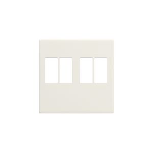 Afwerkingsset voor 2-voudige luidsprekeraansluiting cotton white textured