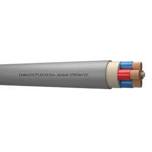 Haspel a 500m. VULTO VO-YMvKas Dca 0,6/1kV ye# 3x4/4mm² (bruin - zwart - grijs)