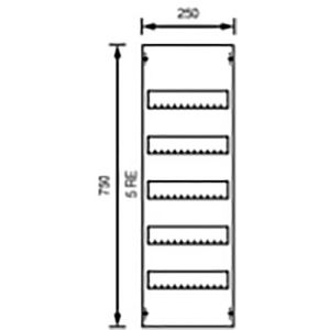 Afdekplaat met sleuf HxB 750x250mm