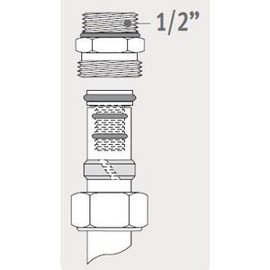 Klemkoppeling Vpe/Alu 1/2"X16/2