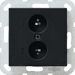 wandcontactdoos stereo-luidspr. System 55 zwart m