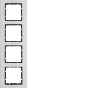 Afdekraam 4-v berker B.3 aluminium naturel/antraciet mat