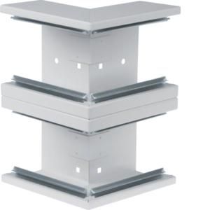 Buitenhoek staal voor goot BRS 65x210mm dubbel lichtgrijs