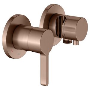 1-hendel mengkraan Set 2-weg slanaansl./douchehouder rood goud geborsteld