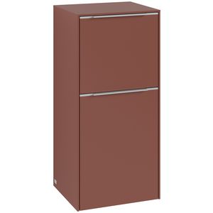 Zijkast SUBWAY 3.0 400x860x362mm Wine Red C59400AH greep alu. glans