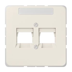 Afdekking wit voor mod.jack 2-voudig CD500