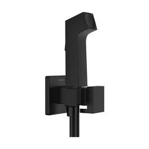 Bidet handdouche 1 straalsoort koud water+douchehouder+slang 125cm mat zwart 29231670